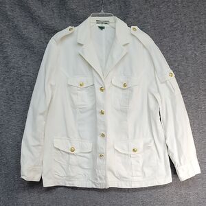 Ralph Lauren White Denim Jacket Womens Size 2X